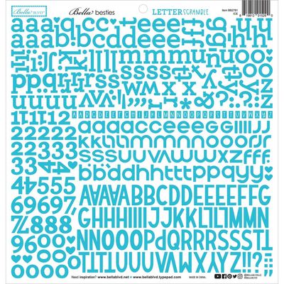 Bella BLVD - Bella Besties - Letter Scrambles - Ice - 12&quot; x 12&quot; - BB2781