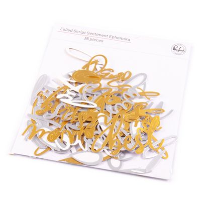 PinkFresh Studio - Joyful Blooms Collection - Foiled Script Sentiments - 261924