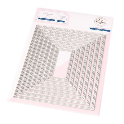 PinkFresh Studio - Essentials Collection - Die Set - Double Stitched Rectangles - PF178ES -7pcs