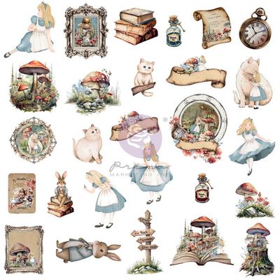 Prima Marketing - Return to Wonderland Collection - Ephemera pack - 675677 - 54 pcs
