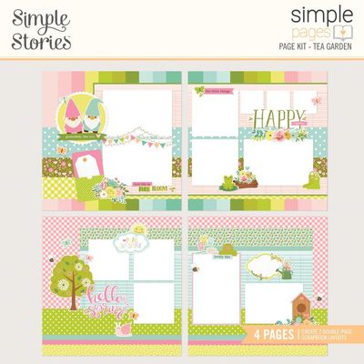 Simple Stories - Tea Garden Collection - Simple Page Kit - 24216  - 4 pages-
