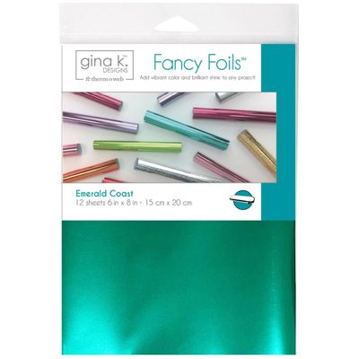 Gina K Designs - Fancy Foils - Emerald Coast - 6&quot; x 8&quot; - 18207 - 12 sheets