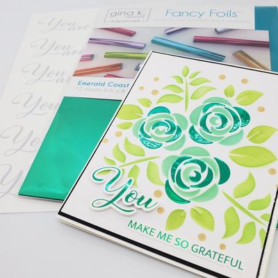 Gina K Designs - Fancy Foils - Emerald Coast - 6" x 8" - 18207 - 12 sheets