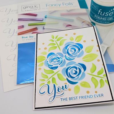 Gina K Designs - Fancy Foils - Blue Sky -  6" x 8" - 18210 - 12 sheets