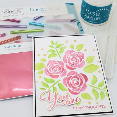 Gina K Designs - Fancy Foils - Dusty Rose - Matte Finish - 6" x 8" - 18216 - 12 sheets
