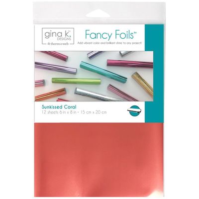 Gina K Designs - Fancy Foils - Sunkissed Coral - 6&quot; x 8&quot; - 18208 - 12 sheets