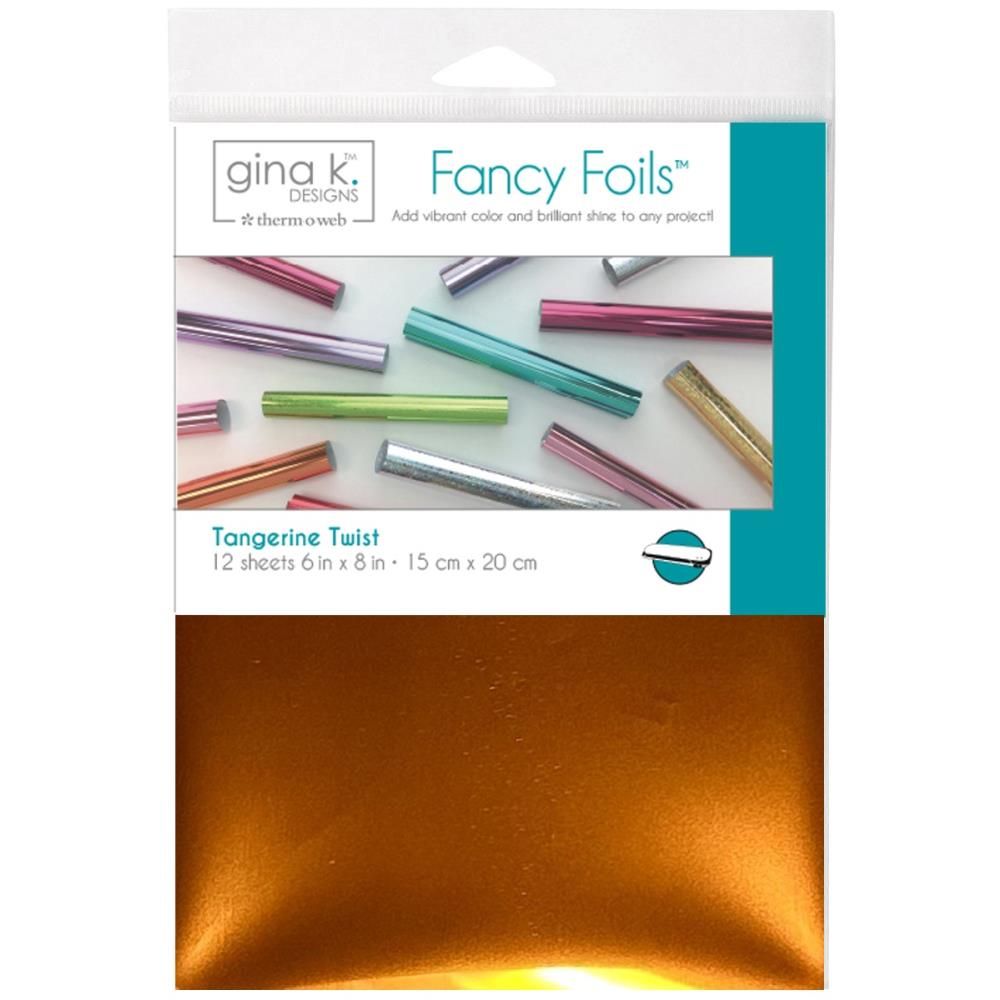 Gina K Designs - Fancy Foils - Tangerine Twist - 6&quot; x 8&quot; - 18212 - 12 sheets