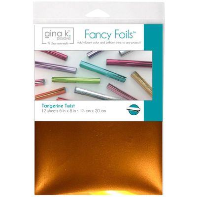 Gina K Designs - Fancy Foils - Tangerine Twist - 6&quot; x 8&quot; - 18212 - 12 sheets