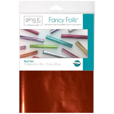 Gina K Designs - Fancy Foils - Red Hot - 6&quot; x 8&quot; - 18211 - 12 sheets