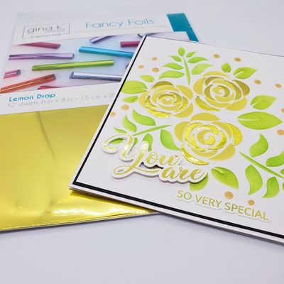 Gina K Designs - Fancy Foils - Lemon Drop - 6" x 8" - 18213 - 12 sheets