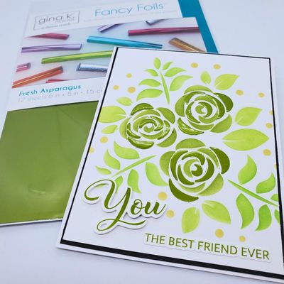 Gina K Designs - Fancy Foils - Fresh Asparagus - Matte - 6" x 8" - 18214 - 12 sheets