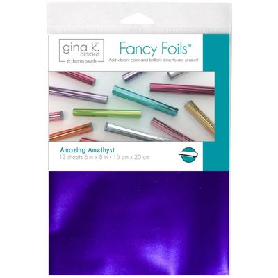 Gina K Designs - Fancy Foils - Amazing Amethyst - 6&quot; x 8&quot; - 18217 - 12 sheets
