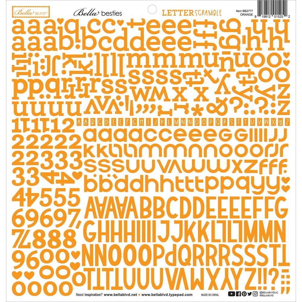 Bella BLVD - Bella Besties - Letter Scrambles - Orange - 12&quot; x 12&quot; - BB2777