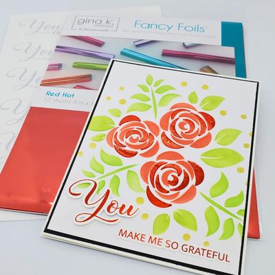 Gina K Designs - Fancy Foils - Red Hot - 6" x 8" - 18211 - 12 sheets