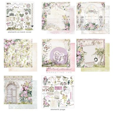 Prima Marketing - Serene Petals Collection - 12 x 12 Paper Pad - 671198 - 14 sheets