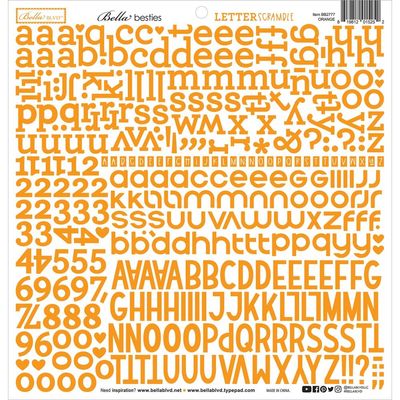 Bella BLVD - Bella Besties - Letter Scrambles - Orange - 12&quot; x 12&quot; - BB2777