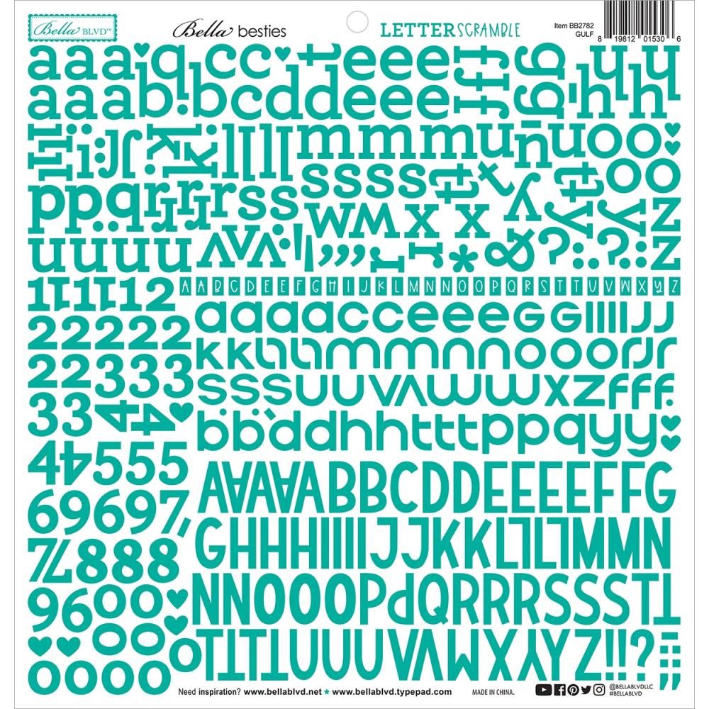 Bella BLVD - Bella Besties - Letter Scrambles - Gulf - 12&quot; x 12&quot; - BB2782
