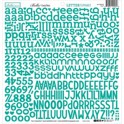 Bella BLVD - Bella Besties - Letter Scrambles - Gulf - 12&quot; x 12&quot; - BB2782