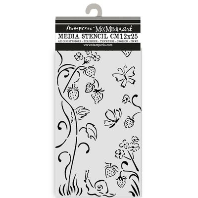 Stamperia - Romantic Series - Hidden Grove Collection - Mixed media Stencil - 4.72&quot; x 9.84&quot; - KSTDL115