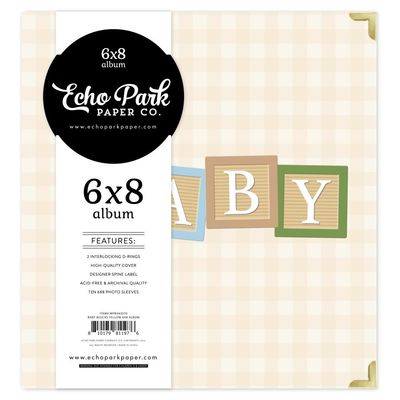 Echo Park Paper Co - Winnie The Pooh Baby Collection - D Ring Binder - Baby Blocks Tan - 6&quot; x 8&quot; - WPB442070