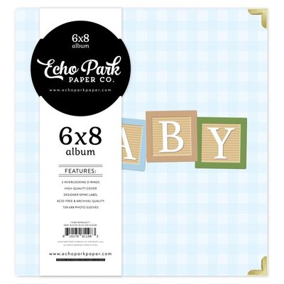 Echo Park Paper Co - Winnie The Pooh Baby Collection - D Ring Binder - Baby Blocks Blue - 6&quot; x 8&quot; - WPB442071