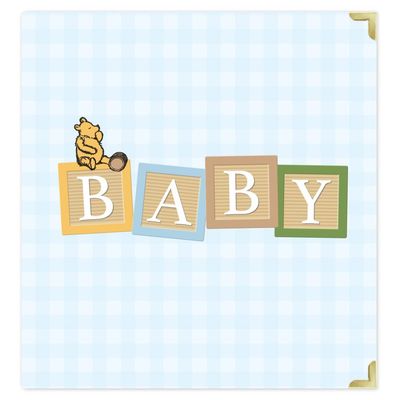 Echo Park Paper Co - Winnie The Pooh Baby Collection - D Ring Binder - Baby Blocks Blue - 6" x 8" - WPB442071