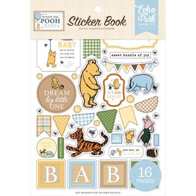 Echo Park Paper Co - Winnie the Pooh Baby Collection - Sticker Book - WPB442029 - 16 pages