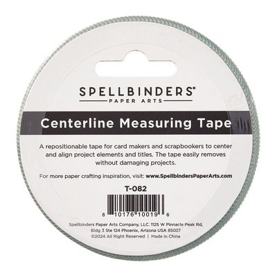 Spellbinders Paper Arts - Centreline Measuring Tape - Self Adhesive - Repositionable Tape Roll - 66 x 12&quot; measurements - T-082
