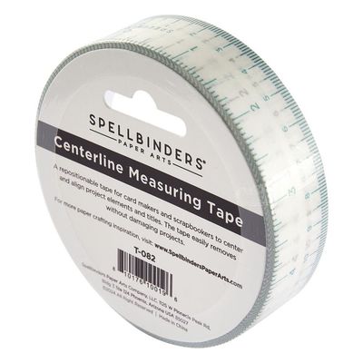 Spellbinders Paper Arts - Centreline Measuring Tape - Self Adhesive - Repositionable Tape Roll - 66 x 12" measurements - T-082