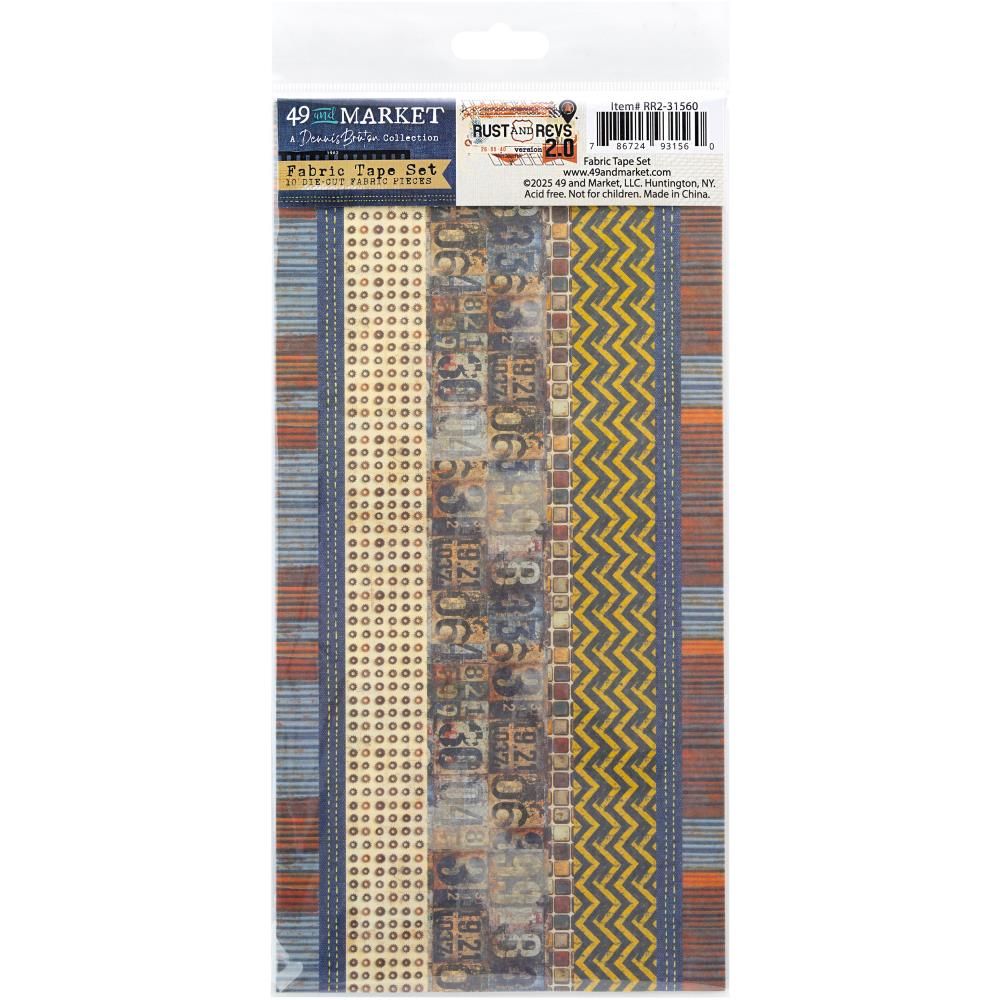 49 &amp; Market - Rust &amp; Revs 2.0 Collection - Fabric Washi Sheets -RR2-31560 - 12&quot;