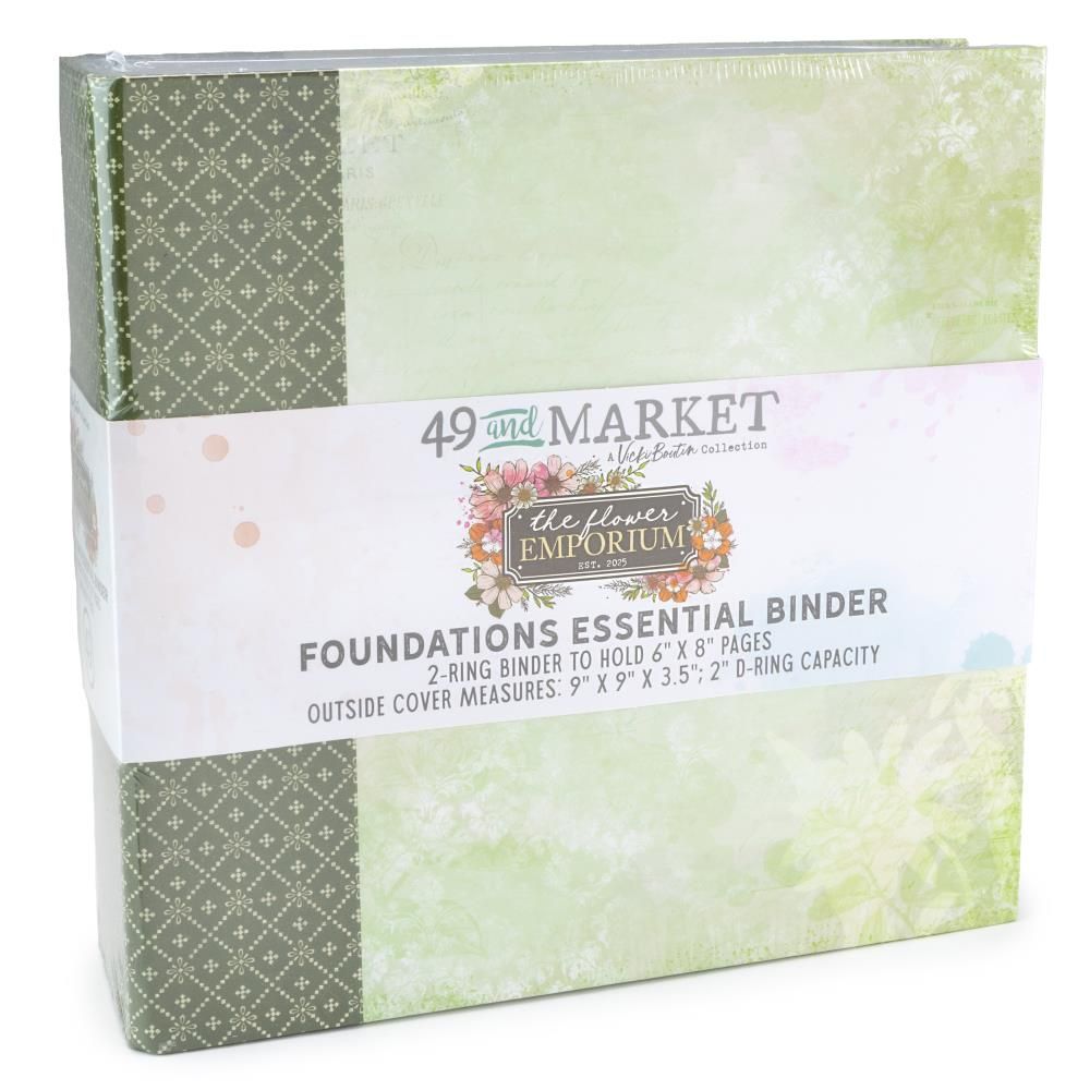 49 &amp; Market - The Flower Emporium Collection - Designed by Vicki Boutin - Binder - 8.5&quot; x 9&quot; - VBF31348