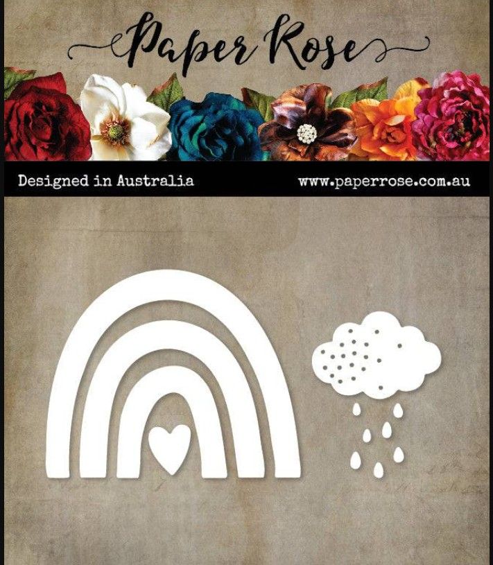 Paper Rose - Metal Die - Wonky Rainbow &amp; Cloud - 23470 2pcs