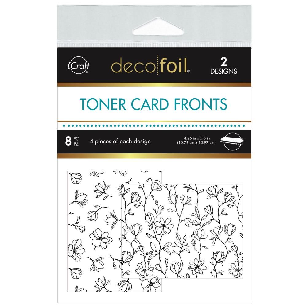 iCraft - Deco Foils - Card Fronts - Delicate Magnolia - 4.25&quot; x 5.5&quot; - 5717 - 8pcs