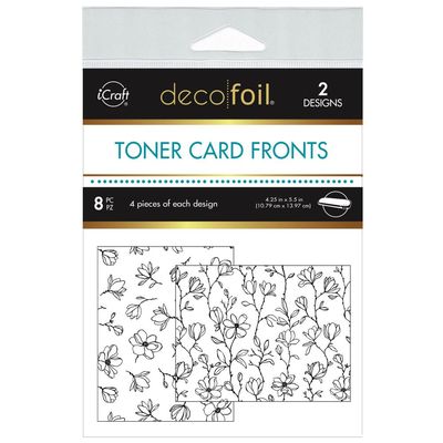 iCraft - Deco Foils - Card Fronts - Delicate Magnolia - 4.25&quot; x 5.5&quot; - 5717 - 8pcs