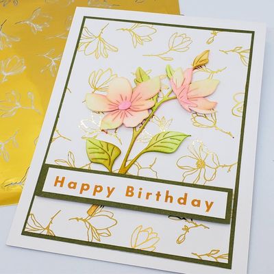 iCraft - Deco Foils - Card Fronts - Delicate Magnolia - 4.25" x 5.5" - 5717 - 8pcs