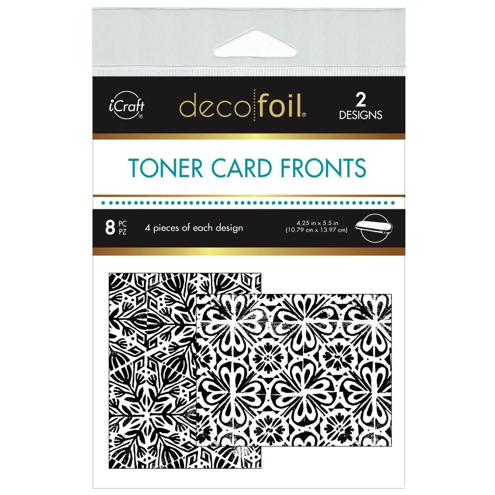 iCraft - Deco Foils - Card Fronts -Artsy Prints - 4.25&quot; x 5.5&quot; - 5718 - 8pcs