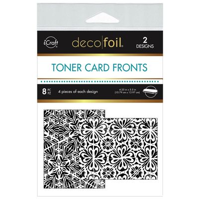 iCraft - Deco Foils - Card Fronts -Artsy Prints - 4.25&quot; x 5.5&quot; - 5718 - 8pcs