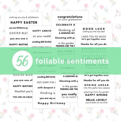 iCraft - Deco Foils - Card Fronts -Spring Ahead - Sentiments - 4.25" x 5.5" - 5719 - 8pcs