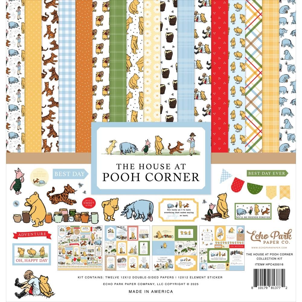 Echo Park Paper Co - The House At Pooh Corner Collection - 12 x 12 Paper Pack - HPC420016 - 13 Sheets