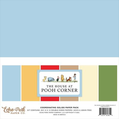 Echo Park Paper Co - The House At Pooh Corner Collection - 12 x 12 Paper Pack - Solids - HPC420015 - 6 Sheets