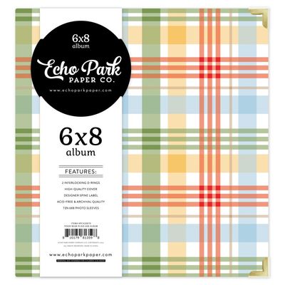 Echo Park Paper Co - The House At Pooh Corner Collection - D Ring Binder - Bear Plaid - 6&quot; x 8 &quot; - HPC420070