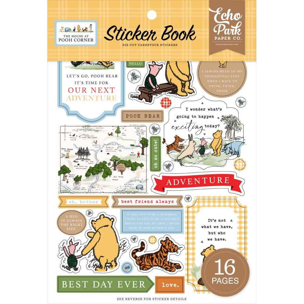 Echo Park Paper Co - The House At Pooh Corner Collection - Sticker Book - HPC420029 - 16 sheets