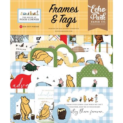 Echo Park Paper Co - The House At Pooh Corner Collection - Frames &amp; Tags - HPC420025 - 33 Pcs