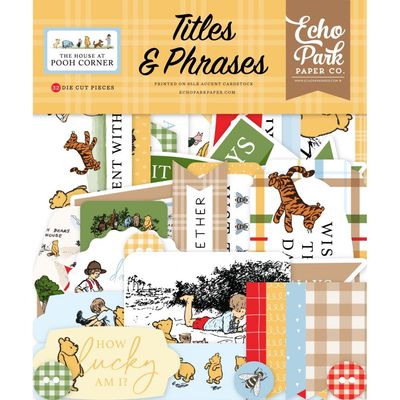 Echo Park Paper Co - The House At Pooh Corner Collection - Titles &amp; Phrases - HPC420032 - 32 Pcs