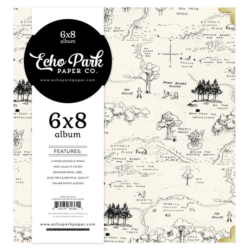 Echo Park Paper Co - The House At Pooh Corner Collection - D Ring Binder - Hundred Acre Wood - 6&quot; x 8&quot; - HPC420072