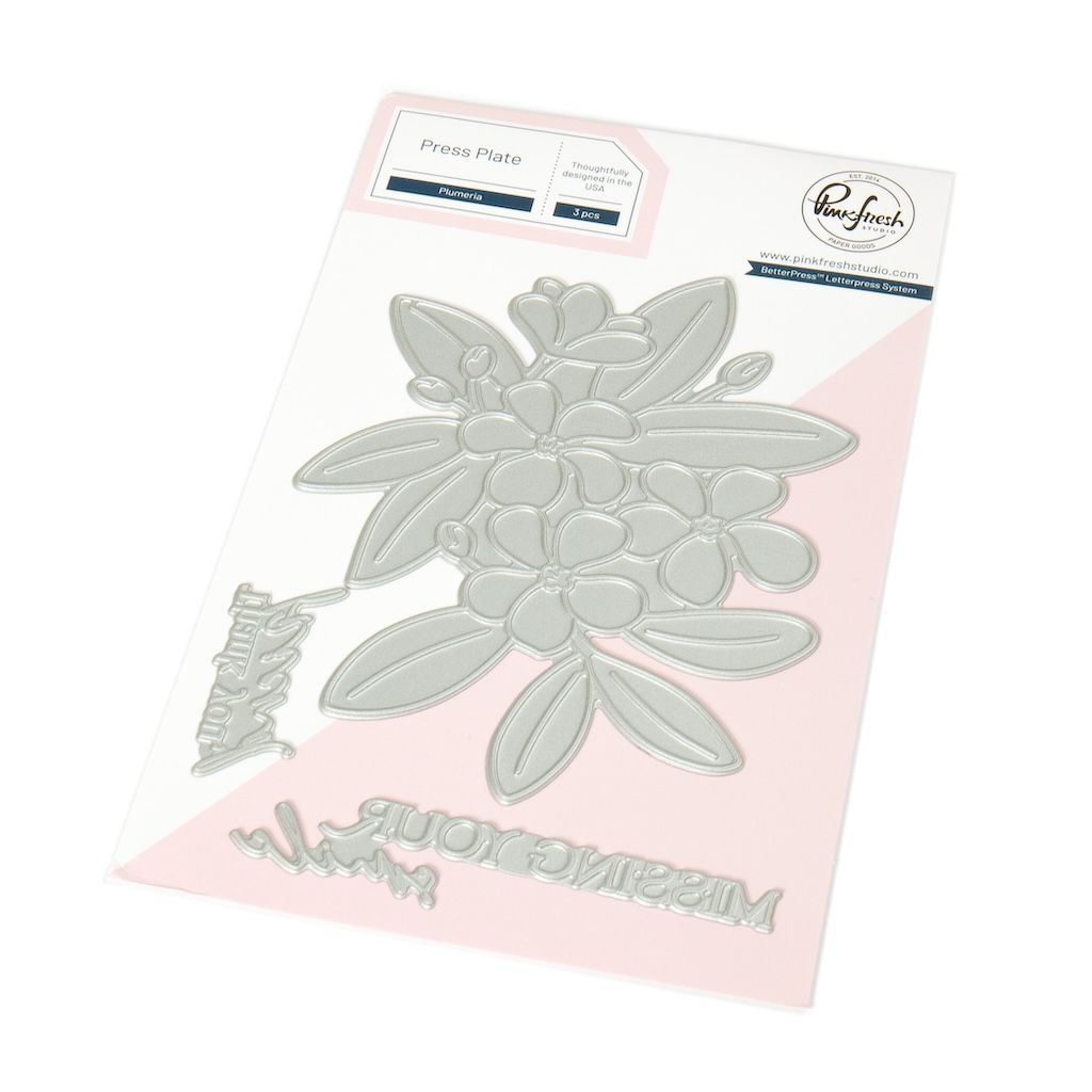 PinkFresh Studio - Good Times Collection - Plumeria Press Plate - 272925