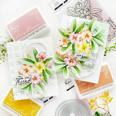 PinkFresh Studio - Good Times Collection - Plumeria Press Plate - 272925