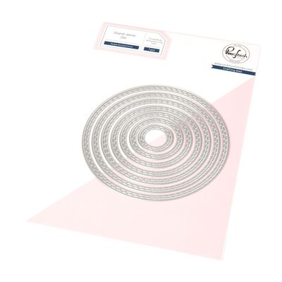 PinkFresh Studio - Essentials Collection - Die Set - Double Stitched Elongated Circles - PF184ES - 7 pcs
