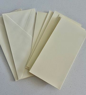 Card Making - DL - Card &amp; Envelope Set - Ivory - 22cm x 11cm - 10 pack