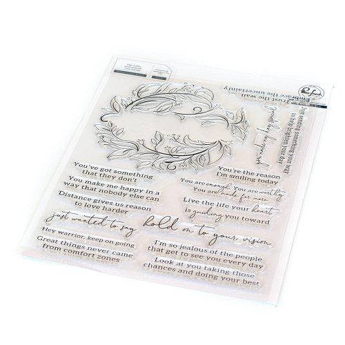 PinkFresh Studio - Reason To Smile Wreath Bundle - Stamp, Stencil &amp; Die -114221, 114321 &amp; 114421 